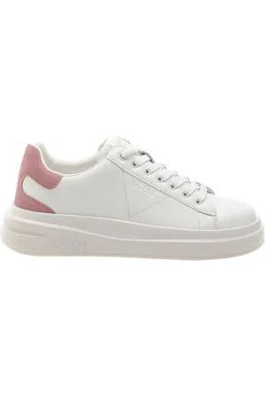 Guess Sko, Dame, Hvid, 41 EU, Læder, Hvide Lædersneakers - Model: Elbina