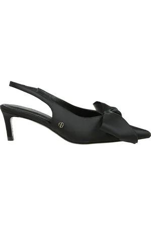 ANINE BING Sko, Dame, Sort, 38 EU, Satin, Stiletto pumps med oversized sløjfedetalje
