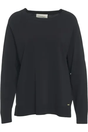 Kaos Strik, Dame, Sort, S, Viskose Strikbluse