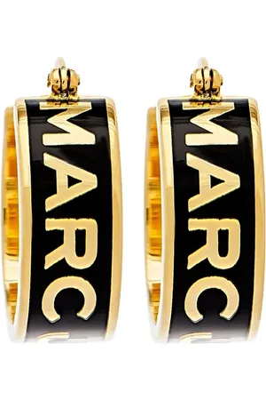 Marc Jacobs Tilbehør, Dame, Gul, ONE SIZE, Uld, Øreringe med tofarvet design og hængsel-lås