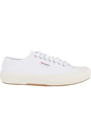 Superga Sko, Herre, Hvid, 44 EU, Bomuld, Hvide lærredssko med logo