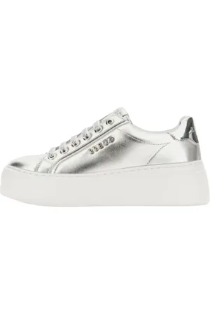 Guess Sko, Dame, Grå, 41 EU, Læder, Ameria Læder Sneakers med Logo