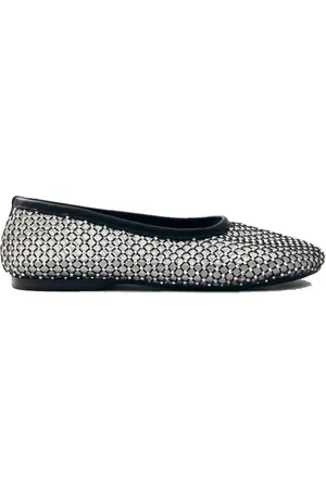 ALOHAS Sko, Dame, Sort, 37 EU, Læder, Sorte Mesh Ballet Flats