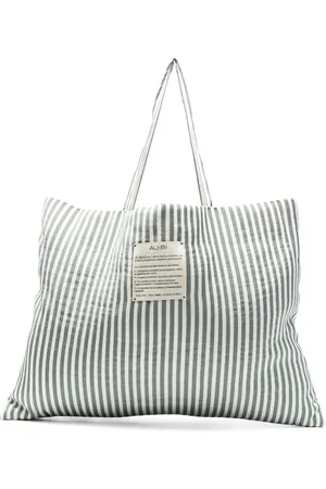 ALYSI Taske, Dame, Grøn, ONE SIZE, Stribet Tote Taske
