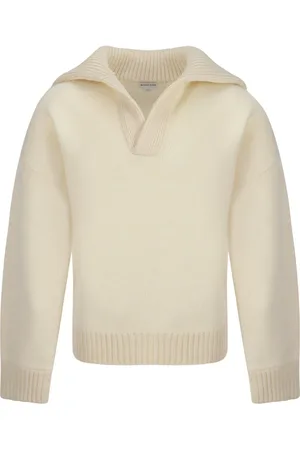 Bottega Veneta Strik, Herre, , S, Uld, Uld V-hals Sweater Herremode