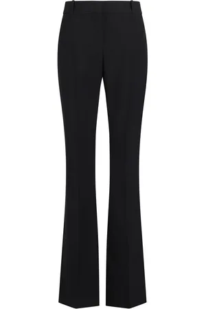 Alexander McQueen Bukser, Dame, Sort, L, Uld, Monokrom Uldbukser