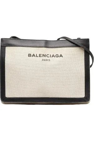 Balenciaga Pre-owned, Dame, Hvid, ONE SIZE, Uld, Pre-owned Canvas crossbody-tasker