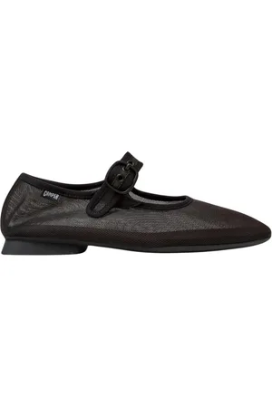 Camper Sko, Dame, Sort, 39 EU, Læder, Sorte Læder Ballet Flats med Gummisål