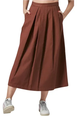 PENCE Nederdel, Dame, Brun, L, Plisseret nederdel i trendy stil