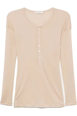 LEMAIRE Top, Dame, , XS, Blush Button-Up Sweater