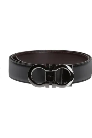 Salvatore Ferragamo Tilbehør, Herre, Brun, 85 CM, Læder, Vendbar læderbælte