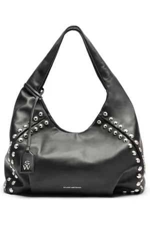 Stuart Weitzman Taske, Dame, Sort, ONE SIZE, Uld, Moda Stud Hobo Taske