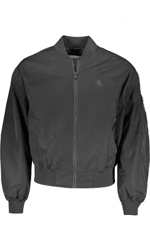 Calvin Klein Jakke, Herre, Sort, 2XL, Polyester, Sort jakke med lange ærmer og lommer