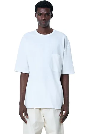 LEMAIRE Top, Herre, Hvid, M, Bomuld, Bomuld Crewneck T-shirt med Lomme