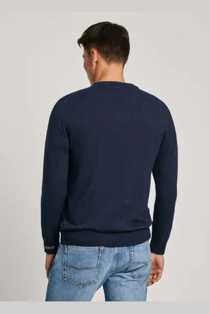 Pepe Jeans Strik, Herre, Blå, M, Bomuld, Blød Strik Jersey Sweater