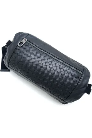 Bottega Veneta Pre-owned, Dame, Sort, ONE SIZE, Uld, Pre-owned Laeder crossbody-tasker