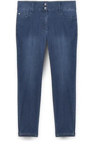 Fiorella rubino Jeans, Dame, Blå, 2XL, Bomuld, Rørjeans