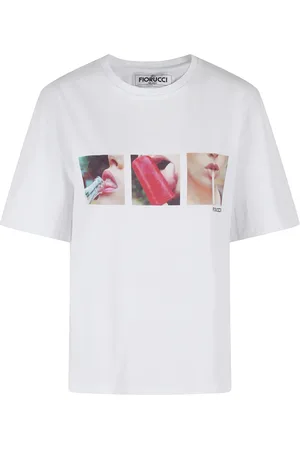 Fiorucci Top, Dame, Hvid, S, Bomuld, Boxy Fit Popsicle T-Shirt