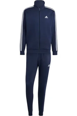 adidas Sport, Herre, Flerfarvet, S, Blå og hvid herre tracksuit
