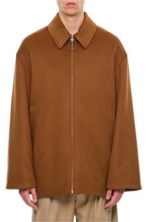 J.W.Anderson Jakke, Herre, Brun, S, Uld, Brun Uld Trenchcoat