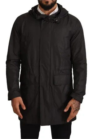 Dolce & Gabbana Jakke, Herre, Sort, M, Sort hættetrøje med lynlås