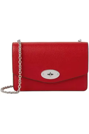 MULBERRY Taske, Dame, Rød, ONE SIZE, Læder, Lille Darley Rød Læder Crossbody Taske
