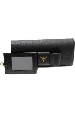 Prada Pre-owned, Dame, Sort, ONE SIZE, Tyl, Pre-owned Laeder punge