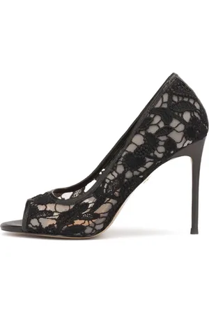 Kazar Sko, Dame, Sort, 38 EU, Læder, Blonder peeptoe pumps