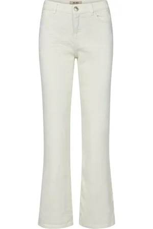 Mos Mosh Jeans, Dame, Hvid, W31, Bomuld, Klassiske Flare Jeans Hvid