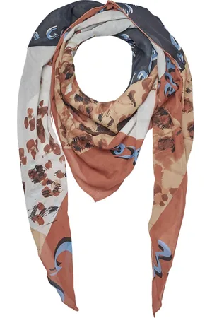 Manila Grace Tilbehør, unisex, Flerfarvet, ONE SIZE, Bomuld, Silke Bomuld Trapezio Tørklæde