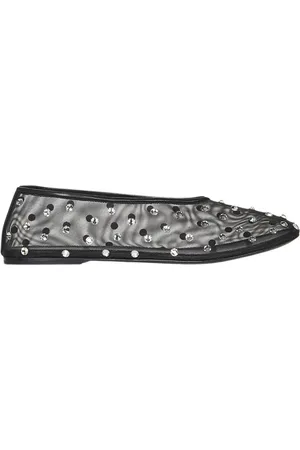 Khaite Sko, Dame, Sort, 37 EU, Sort Rhinestone Ballet Flats