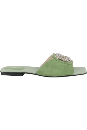 Fabi Sko, Dame, Grøn, 37 1/2 EU, Uld, Stilfuldt Sommerfodtøj Kollektion
