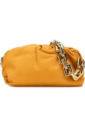 Bottega Veneta Pre-owned, Dame, Gul, ONE SIZE, Uld, Pre-owned Laeder skuldertasker