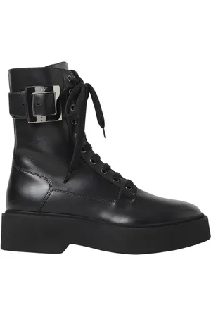 Roger Vivier Sko, Dame, Sort, 38 EU, Uld, Sort Platform Ankelstøvler