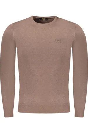 Roberto Cavalli Strik, Herre, Brun, XL, Polyester, Brun Polyester Pullover