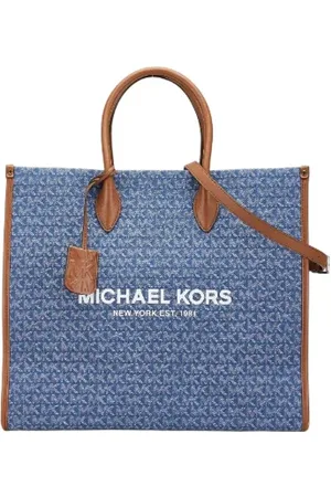 Michael Kors Pre-owned, Dame, Blå, ONE SIZE, Uld, Pre-owned Laeder totes
