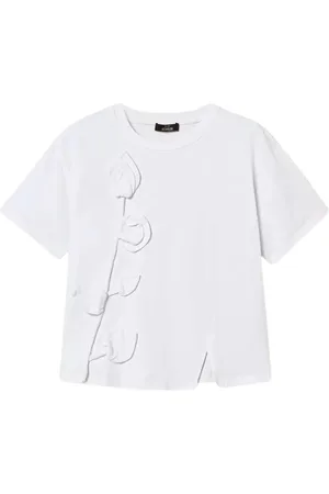 Twin-Set Top, Dame, Hvid, M, Håndbroderet T-shirt