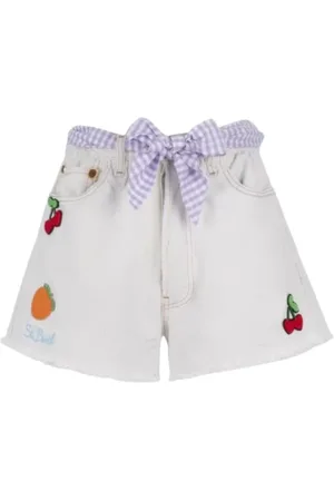 MC2 SAINT BARTH Shorts, Dame, Hvid, XS/S, Denim, Denim Shorts til Sommeroutfits