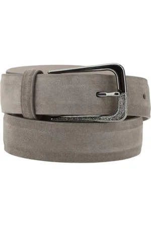Brunello Cucinelli Tilbehør, Dame, Grå, M, Læder, Elegant Læderbælte, Klassisk Design