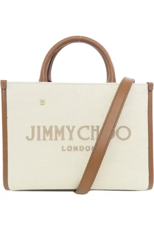 Jimmy Choo Pre-owned, Dame, Hvid, ONE SIZE, Uld, Pre-owned canvas håndtasker