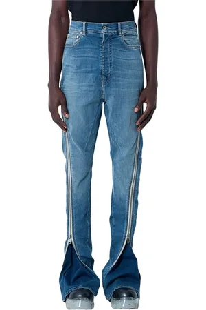 Rick Owens Jeans, Herre, Blå, W30, Denim, Lynlås denim jeans
