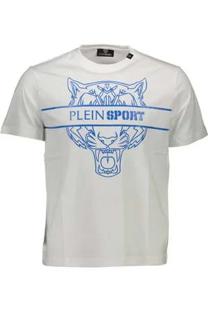 Philipp Plein Top, Herre, Hvid, XL, Bomuld, Hvid Bomuld Crew Neck T-Shirt