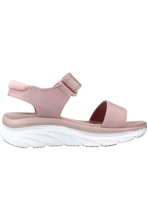 Skechers Sko, Dame, Lyserød, 39 EU, Uld, Stilfulde flade sandaler til kvinder