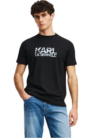 Karl Lagerfeld Top, Herre, Sort, 2XL, Bomuld, Bomuld T-shirt med logo design billede
