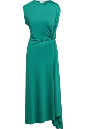 Victoria Beckham Kjole, Dame, Grøn, XS, Midi Kjole til Kvinder