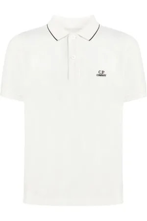 C.P. Company Top, Herre, Hvid, M, Bomuld, Klassisk Poloskjorte