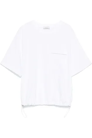 PESERICO SIGN Top, Dame, Hvid, L, Bomuld, Hvid T-shirt og Polo
