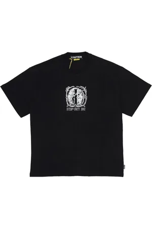 IUTER Top, Herre, Sort, L, Bomuld, Sort kortærmet rund hals t-shirt
