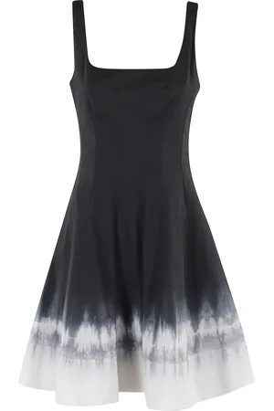 Staud Kjole, Dame, Sort, M, Bomuld, Sort Bomuld Mini Kjole Tie-Dye