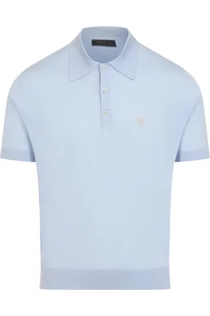 Prada Top, Herre, Blå, L, Uld, Blå Polo Herretøj